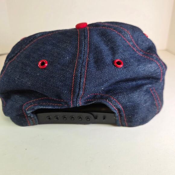 Vintage Budweiser Denim Snapback Hat 80s West-Chester St Louis USA Made Beer Cap - Picture 7 of 14